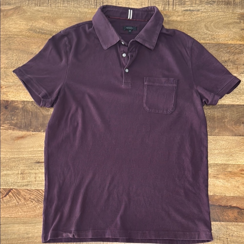 RW&CO Purple Polo Shirt Classic Casual **size LG but fit is more as a MED slim**